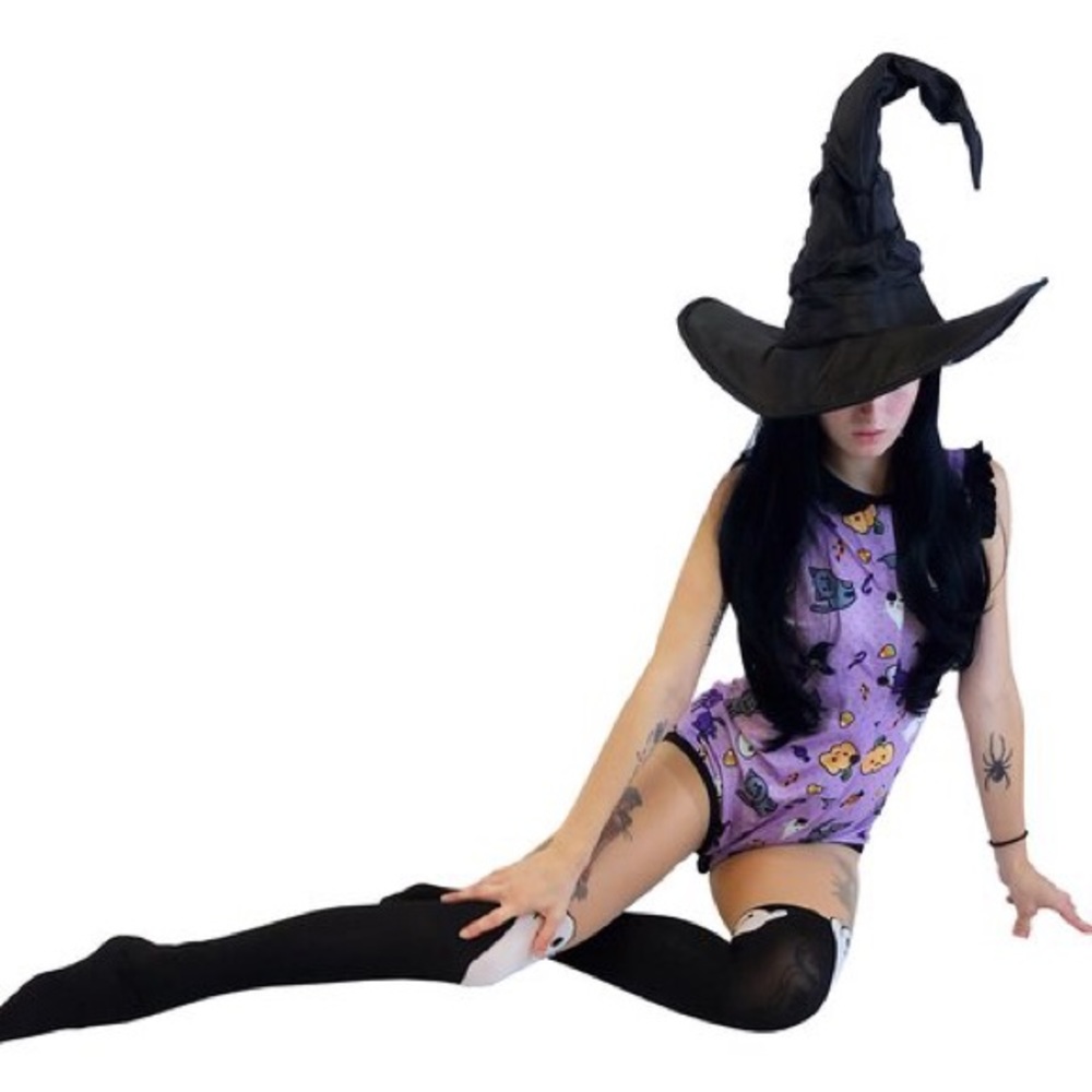 Ddlg goth halloween onesie with bats 🦇